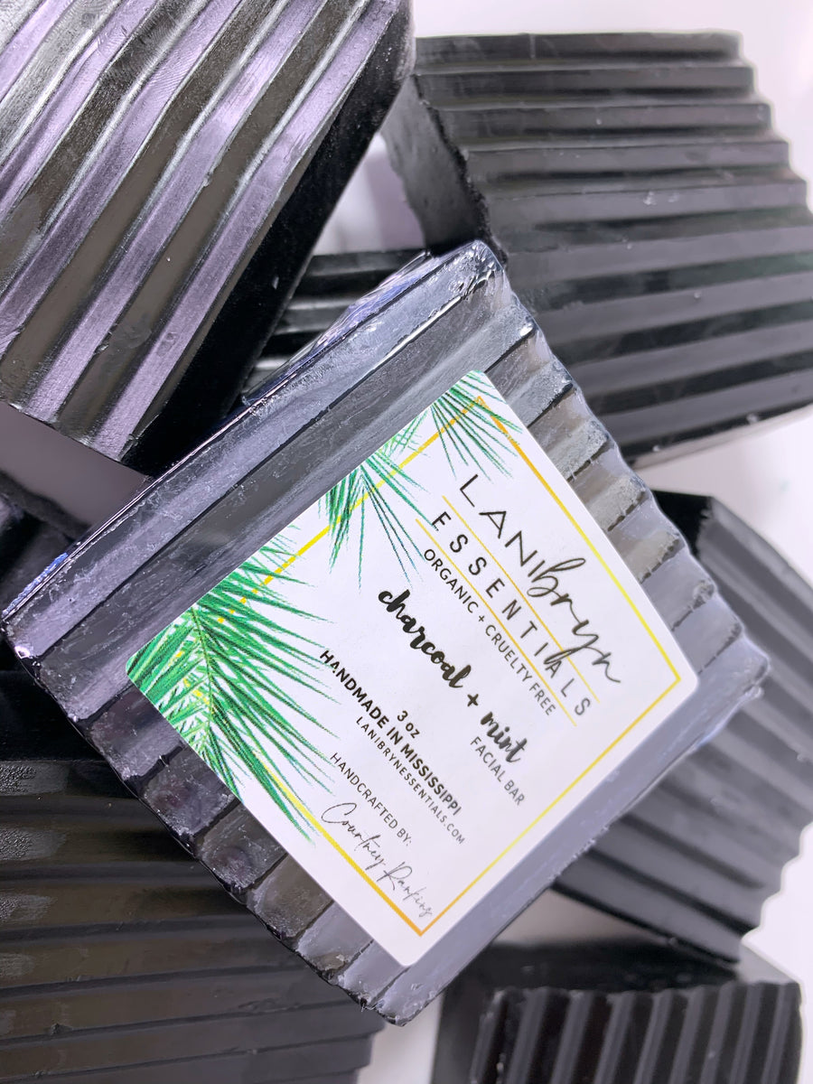 Charcoal + Mint Facial Bar Lani Bryn Essentials